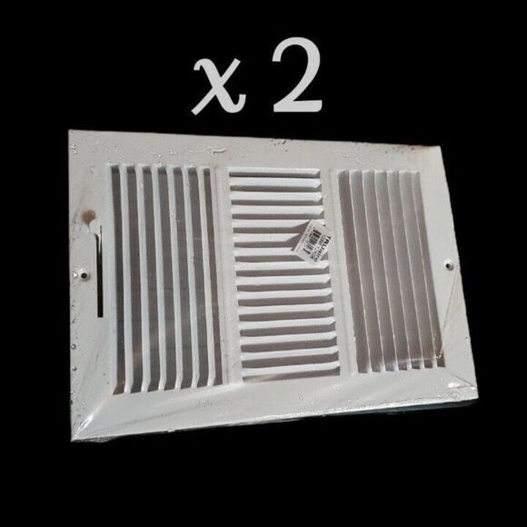 TruAire SmoothGlide 12"x8" Adjustable 3way ceiling wall register H103M White LOT - Picture 1 of 3